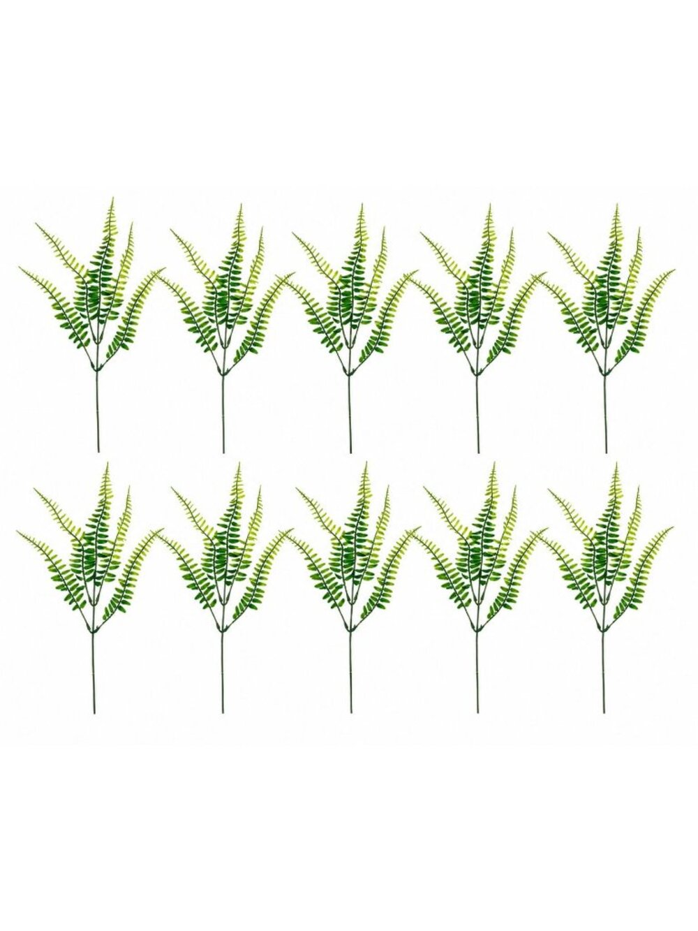 Boston Fern Picks Set 10 Artificial Greenery 15 Inch